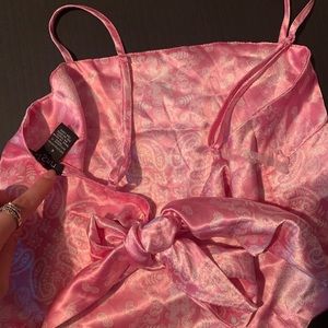 Super cute tie in the back silk top